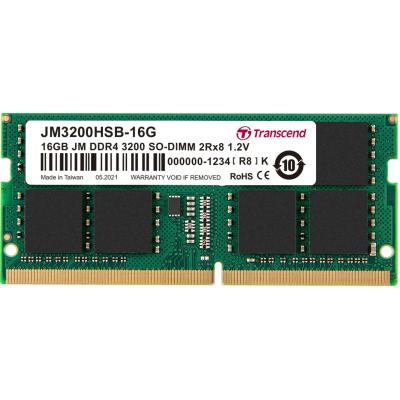 TRANSCEND 16GB DDR4 3200MHZ CL22 NOTEBOOK RAM VALUE JM3200HSB-16G