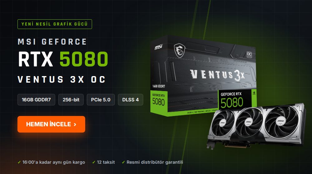 MSI RTX 5080 VENTUS 3X OC