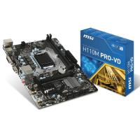 MSI 1151p H110 DDR4 H110M PRO-VD O/B Vga GLan DVI 4x Sata3 1x (PCIe 3.0) mATX
