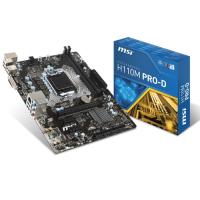 MSI 1151p H110 DDR4 H110M PRO-D O/B Vga GLan DVI 4x Sata3 1x (PCIe 3.0) mATX