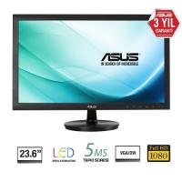 ASUS 23.6" LED VS247NR 5ms DVI Monitör Parlak Siyah Vesa 1920x1080