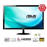 24'' ASUS LED VX248H 1ms DVI 2x HDMI Multimedya Monitör Siyah 1920x1080