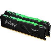 64 GB (32X2) DDR4 3200 KINGSTON CL16 FURY BEAST RGB KF432C16BBAK2/64 PC
