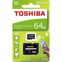 64GB MicroSD TOSHIBA Exceria THN-M203K0640EA UHS-I Class 10 Adaptörlü Hafıza Kartı 100mb/sn