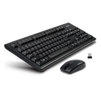 A4 TECH 4100 Kablosuz Q Trk Optic Mouse Siyah Multimedya Klavye & Mouse Set Set