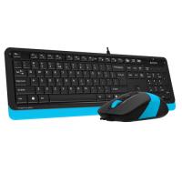 A4 TECH F1010 Mavi FSTYLER USB Kablolu Türkçe  M.Medya Klavye Mouse Set