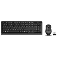 A4 TECH FG1010 Kablosuz Q Trk Optic Mouse Siyah/Gri Multimedya Klavye & Mouse Set