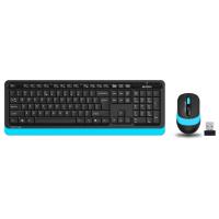 A4 TECH FG1010 Kablosuz Q Trk Optic Mouse Siyah/Mavi Multimedya Klavye & Mouse Set