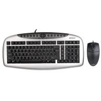 A4 TECH KB-21620D USB Q Trk Optic Mouse Gümüş/Siyah Multimedya Klavye & Mouse Set
