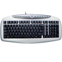 A4 TECH KB-21 USB F Trk Gümüş/Siyah Multimedya Klavye
