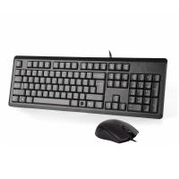 A4 TECH KR-9276 USB Q Trk Optic Mouse Suya Dayanıklı Siyah Multimedya Klavye - Mouse Set