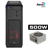 AEROCOOL Aero 800 AE-AERO800-500 500W Gaming Kasa 4 Fanlı Şeffaf Yan Panelli