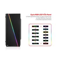 AEROCOOL micro Tower 500W 80+ Gaming Cylon Mini RGB AE-CYLN-MINI mATX PC Kasası Akrilik Panel Siyah
