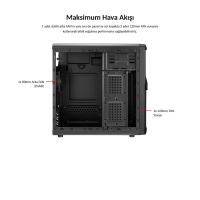 AEROCOOL mid Tower 500W QS183 Advance AE-QS183A-500 mATX PC Kasası Siyah