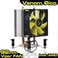 AKASA Venom Pico AK-CC4009EP01 AMD/AM2-3/Intel LGA775/115x Bakır / Alüminyum Heat - Pipe 92mm Viper Fan İşlemci Soğutucu