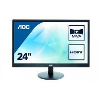 AOC 23.6" LED M2470swh 5ms 60Hz HDMI Multimedya Monitör Siyah Vesa 1920x1080