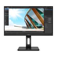 AOC 24P2Q 23,8" 4ms, 75Hz, Full HD IPS Panel, Pivot, Analog, HDMI, DP, DVI, Entegre Hoparlörler, Monitör