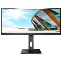 AOC CU34P2A 34" 1ms, 100Hz, 4K Ultra HD, VA Panel, 2xHDMI, DP, USB 3.2, Entegre Hoparlörler, Pivot, Curved Monitör