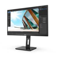 AOC Q27P2Q 27" 4ms, 75Hz, Quad HD 2K, IPS Panel, Pivot, Analog, HDMI, DP, Entegre Hoparlörler, Monitör
