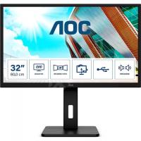 AOC Q32P2 31,5" 4ms, 75Hz, Quad HD 2K, IPS Panel, Pivot, 2xHDMI, 1xDP, 2x3W Hoparlörler, Monitör