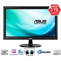 ASUS 19.5 VT207N 5Ms D-SUB DVI Dokunmatik Led Ekran Siyah