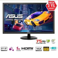 ASUS 21.5 VP228QG 1Ms 75Hz MM Gaming D-Sub+HDMI+DP Full HD Led Monitör Siyah