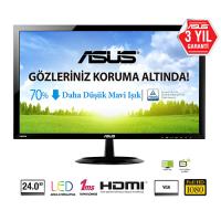ASUS 24 VX248H 1Ms M.M VGA+2xHDMI+DVI Led Monitör Gaming Siyah