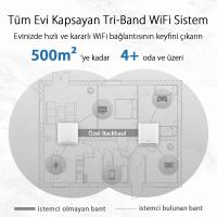 ASUS ZenWiFi AC CT8 (W-2-PK) 3000mbps AC3000 Dual Band EV Ofis Tipi Gaming Router 2 pk-İkili Paket