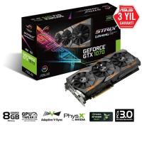 ASUS 8gb nVidia GTX1080 Rog Strix Gaming GTX1080-8G DDR5 256bit 2x HDMI DVI 2x DisplayPort 16X (PCIe 3.0) 250w 550w 10.1