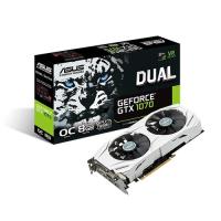 ASUS 8gb GTX1070 Dual OC Edition GTX1070-O8G DDR5 256bit 2x HDMI DVI 2x DisplayPort 16X (PCIe 3.0) 225w 500w 8.0ghz 1117