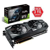 ASUS 8gb RTX2070 Dual RTX2070-O8G GDDR6 256bit HDMI Type-C,DVI 3x DisplayPort 16X (PCIe 3.0) 185w 550w 14.0ghz