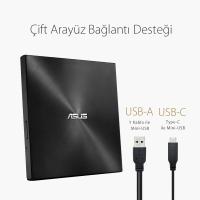 ASUS 8x ZENDRIVE SDRW-08U7M-U USB 2.0 Slim Harici DVD Yazıcı Siyah