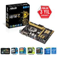 ASUS INTEL H81M-C H81 DDR3 1600 VGA GLAN 16x 1150p (LPT Port)