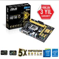 ASUS INTEL H81M-D R2.0 H81 DDR3 1600 VGA GLAN 16x 1150p (LPT+COM Port)