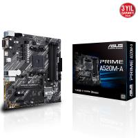 ASUS PRIME A520M-A DDR4 M2 PCIe NVME HDMI DVI PCIe 16X v4.0 AM4 mATX