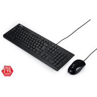 ASUS U2000 F Klavye Mouse Set Kablolu USB (Siyah)