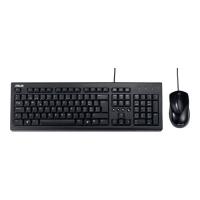 ASUS U2000 F Klavye Mouse Set Kablolu USB (Siyah)