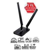 ASUS USB-N14 300Mbps 802.11 b/g/n USB Kablosuz Adaptör 2 Antenli