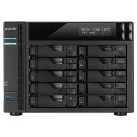 ASUSTOR 10x AS6210T Celeron QC 1.6ghz 4gb 4x Glan 2x eSATA USB 3.0,HDMI Raid Nas Server (Disksiz) (100tb Kapasite) 4x IP
