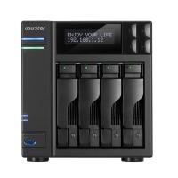 ASUSTOR 4x AS6204T Celeron QC 1.6ghz 2gb 2x Glan 2x eSATA USB 3.0,HDMI Raid Nas Server (Disksiz) (40tb Kapasite) 4x IP K