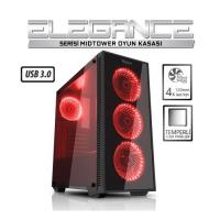 PowerBOOST POWERSIZ VK-G1007R GAMING MID-TOWER KASA SİYAH
