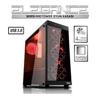 BOOST mid Tower Powersiz Gaming VK-G1006R ATX PC Kasası Pencereli Siyah Kutu Açık (Outlet)