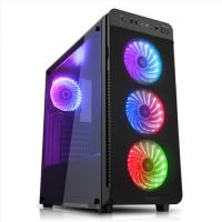 BOOST VK-G1030RGB PSU Yok Gaming Kasa USB 3.0 RGB Fan + Tempered Glass Cam