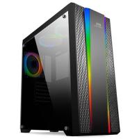 BOOST VK-G3901S PSU Yok Mid Tower Gaming Kasa Siyah Rainbow RGB Fan Strip