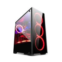 BOOST VK-G3902S PSU Yok Mid Tower Gaming Kasa Full Siyah Arcylic Halo Rainbow RGB Fan