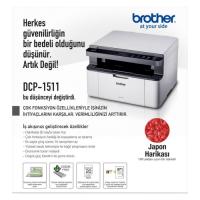 BROTHER DCP-1511-2T Lazer Yazıcı, Tarayıcı, Fotokopi, 2 adet Tam Dolu Orijinal Toner ile Birlikte
