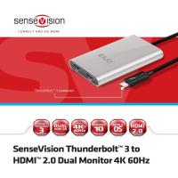 CLUB Type-C CSV-1574 2x HDMI 4096x2160 Video Splitter
