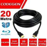 CODEGEN 20metre CPS200 HDMI & HDMI Görüntü Kablosu 3D Gold 1.4v 2K