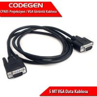 CODEGEN 5metre CPA05 15pin erkek VGA 15pin erkek VGA Görüntü Kablosu