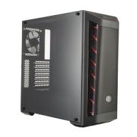COOLER MASTER MasterBox MB511 PSU Yok Mid Tower Gaming Kasa 3x120mm Kırmızı Led Fanlı Mesh Ön Panel Pencereli